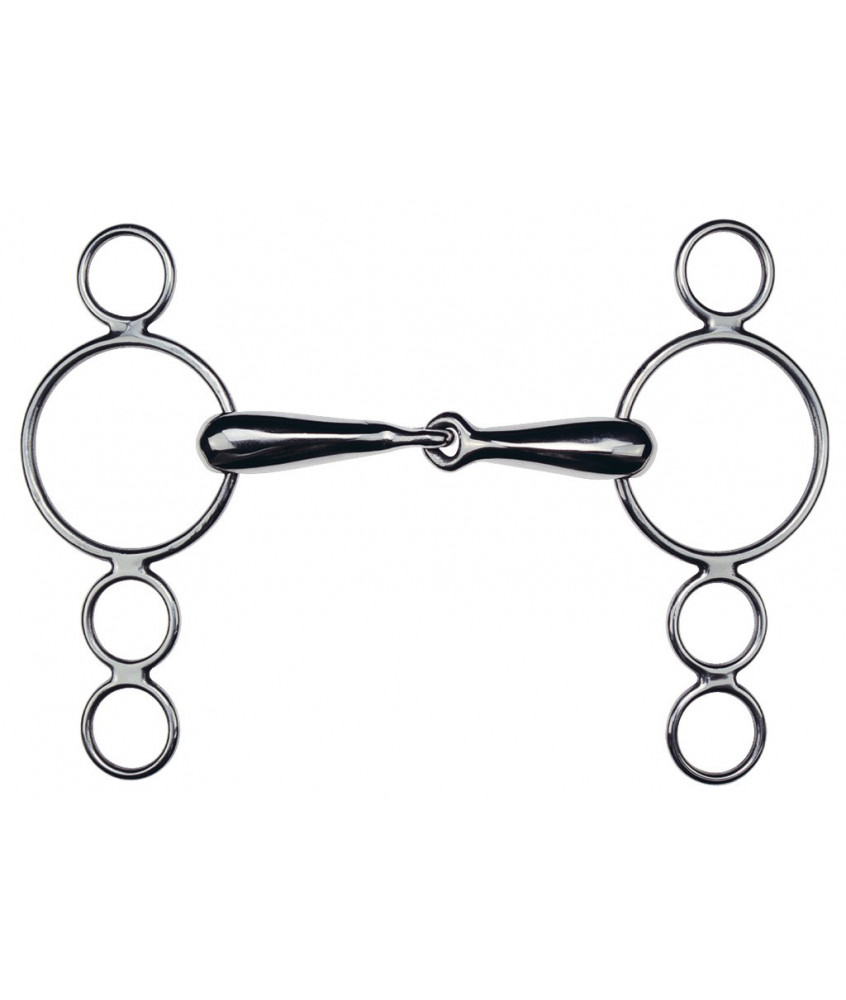 Mors péssoa 4 anneaux réglable canons creux simple brisure