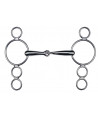 Mors pessoa 4 anneaux réglable simple brisure canons pleins